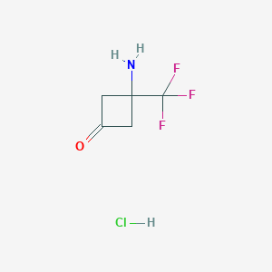 3-Amino-3-(trifluoromethyl)cyclobutan-1-one hydrochloride