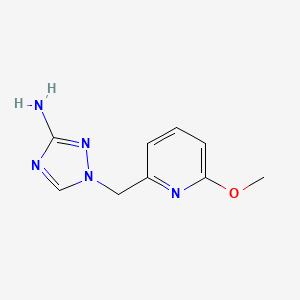 molecular formula C9H11N5O B13492677 1-((6-Methoxypyridin-2-yl)methyl)-1h-1,2,4-triazol-3-amine 