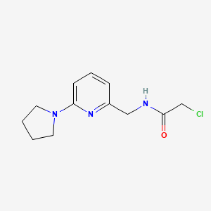 2-chloro-N-{[6-(pyrrolidin-1-yl)pyridin-2-yl]methyl}acetamide