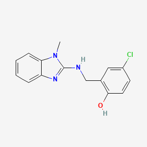 molecular formula C15H14ClN3O B1349270 4-氯-2-{[(1-甲基-1H-苯并咪唑-2-基)氨基]甲基}酚 CAS No. 364742-46-1