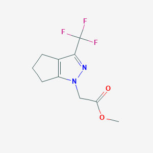 B1349271 methyl 2-(3-(trifluoromethyl)-5,6-dihydrocyclopenta[c]pyrazol-1(4H)-yl)acetate CAS No. 333309-25-4