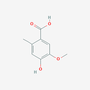 molecular formula C9H10O4 B13492733 4-Hydroxy-5-methoxy-2-methylbenzoic acid 