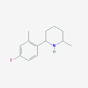 2-(4-Fluoro-2-methylphenyl)-6-methylpiperidine