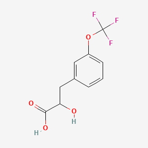 molecular formula C10H9F3O4 B13492763 2-Hydroxy-3-[3-(trifluoromethoxy)phenyl]propanoic acid 