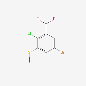 5-Bromo-2-chloro-1-(difluoromethyl)-3-(methylsulfanyl)benzene