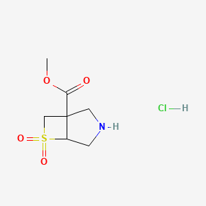 molecular formula C7H12ClNO4S B13492818 Methyl 6,6-dioxo-6lambda6-thia-3-azabicyclo[3.2.0]heptane-1-carboxylate hydrochloride CAS No. 2866322-90-7