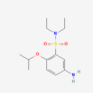 molecular formula C13H22N2O3S B13492821 5-amino-N,N-diethyl-2-(propan-2-yloxy)benzene-1-sulfonamide 