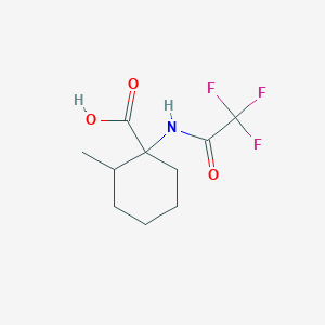 molecular formula C10H14F3NO3 B13492829 2-Methyl-1-(2,2,2-trifluoroacetamido)cyclohexane-1-carboxylic acid 