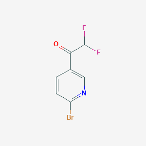 molecular formula C7H4BrF2NO B13492831 1-(6-Bromopyridin-3-yl)-2,2-difluoroethanone 