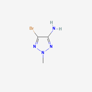 molecular formula C3H5BrN4 B13492842 5-bromo-2-methyl-2H-1,2,3-triazol-4-amine 