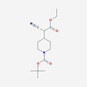 Tert-butyl 4-(1-cyano-2-ethoxy-2-oxoethyl)piperidine-1-carboxylate