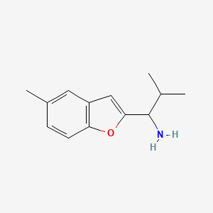 2-Methyl-1-(5-methylbenzofuran-2-yl)propan-1-amine