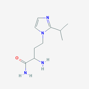 molecular formula C10H18N4O B13492879 2-Amino-4-(2-isopropyl-1h-imidazol-1-yl)butanamide 