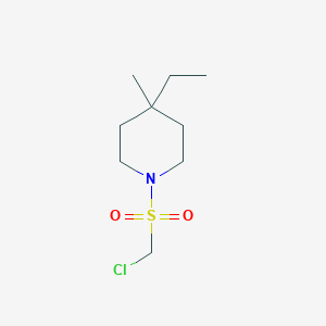 molecular formula C9H18ClNO2S B13492899 1-((Chloromethyl)sulfonyl)-4-ethyl-4-methylpiperidine 