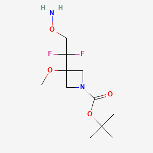 Tert-butyl 3-[2-(aminooxy)-1,1-difluoroethyl]-3-methoxyazetidine-1-carboxylate