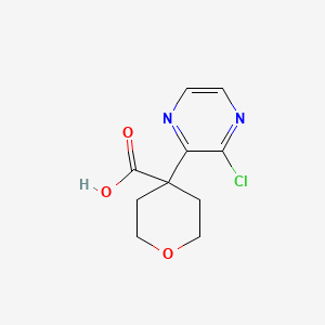 molecular formula C10H11ClN2O3 B13492929 4-(3-Chloropyrazin-2-yl)oxane-4-carboxylic acid 