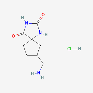 7-(Aminomethyl)-1,3-diazaspiro[4.4]nonane-2,4-dione hydrochloride