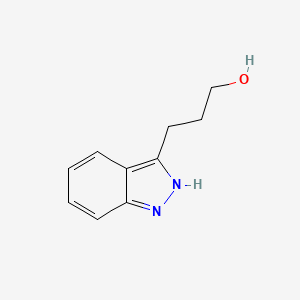 molecular formula C10H12N2O B13492936 1H-Indazole-3-propanol CAS No. 1268520-73-5