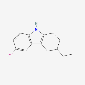 molecular formula C14H16FN B13492941 3-ethyl-6-fluoro-2,3,4,9-tetrahydro-1H-carbazole 