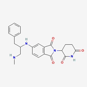 molecular formula C23H24N4O4 B13492993 5-[[1-Benzyl-2-(methylamino)ethyl]amino]-2-(2,6-dioxo-3-piperidyl)isoindoline-1,3-dione 