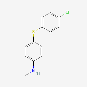 molecular formula C13H12ClNS B13493010 4-[(4-Chlorophenyl)thio]-N-methylbenzenamine CAS No. 77711-36-5