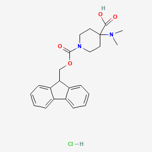 4-(dimethylamino)-1-{[(9H-fluoren-9-yl)methoxy]carbonyl}piperidine-4-carboxylic acid hydrochloride