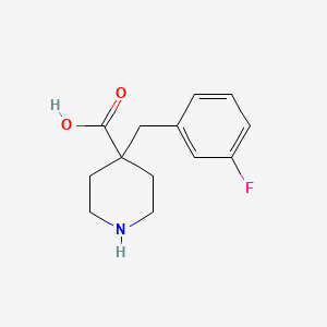 molecular formula C13H16FNO2 B13493021 4-(3-Fluorobenzyl)piperidine-4-carboxylic acid 