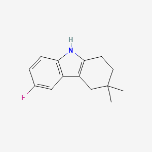 molecular formula C14H16FN B13493052 6-Fluoro-3,3-dimethyl-2,3,4,9-tetrahydro-1h-carbazole 