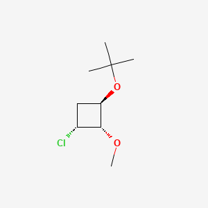 molecular formula C9H17ClO2 B13493059 rac-(1R,2S,3R)-1-(tert-butoxy)-3-chloro-2-methoxycyclobutane 