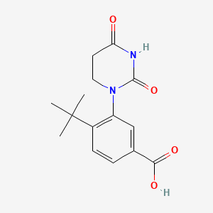 molecular formula C15H18N2O4 B13493070 4-Tert-butyl-3-(2,4-dioxohexahydropyrimidin-1-yl)benzoic acid 