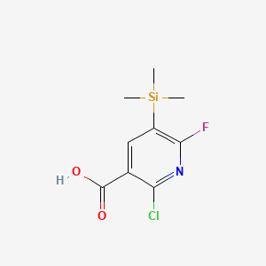 2-Chloro-6-fluoro-5-(trimethylsilyl)pyridine-3-carboxylic acid