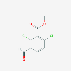 molecular formula C9H6Cl2O3 B13493089 Methyl 2,6-dichloro-3-formylbenzoate 