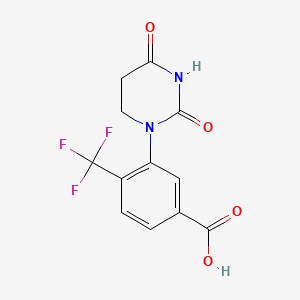 molecular formula C12H9F3N2O4 B13493103 3-(2,4-Dioxohexahydropyrimidin-1-yl)-4-(trifluoromethyl)benzoic acid CAS No. 2703772-78-3