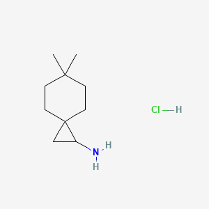 molecular formula C10H20ClN B13493141 6,6-Dimethylspiro[2.5]octan-1-amine hydrochloride 