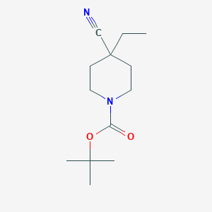 molecular formula C13H22N2O2 B13493147 Tert-butyl 4-cyano-4-ethylpiperidine-1-carboxylate 