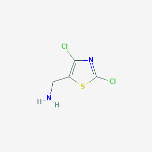 molecular formula C4H4Cl2N2S B13493159 (2,4-Dichlorothiazol-5-yl)methanamine 