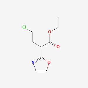 Ethyl 4-chloro-2-(1,3-oxazol-2-yl)butanoate