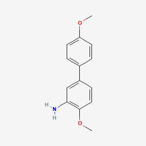 molecular formula C14H15NO2 B13493165 2-Methoxy-5-(4-methoxyphenyl)aniline 