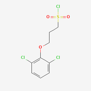 molecular formula C9H9Cl3O3S B13493190 3-(2,6-Dichlorophenoxy)propane-1-sulfonyl chloride 