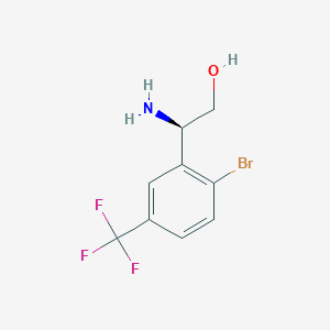 molecular formula C9H9BrF3NO B13493238 (r)-2-Amino-2-(2-bromo-5-(trifluoromethyl)phenyl)ethan-1-ol 