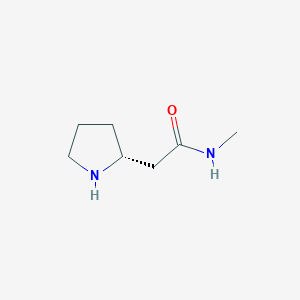 molecular formula C7H14N2O B13493272 (R)-N-Methyl-2-(pyrrolidin-2-yl)acetamide 