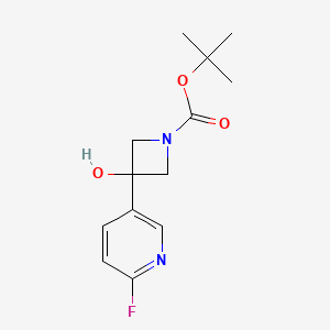 Tert-butyl 3-(6-fluoropyridin-3-yl)-3-hydroxyazetidine-1-carboxylate