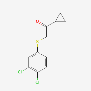 molecular formula C11H10Cl2OS B13493298 1-Cyclopropyl-2-((3,4-dichlorophenyl)thio)ethan-1-one 