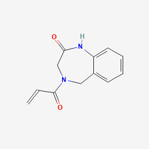 molecular formula C12H12N2O2 B13493301 4-(prop-2-enoyl)-2,3,4,5-tetrahydro-1H-1,4-benzodiazepin-2-one 