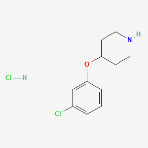 molecular formula C11H15Cl2NO B1349331 4-(3-Chlorophenoxy)piperidine hydrochloride CAS No. 65367-99-9