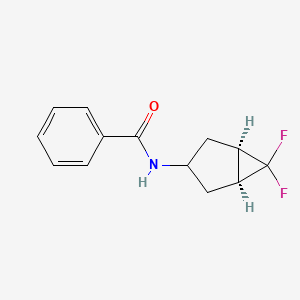 molecular formula C13H13F2NO B13493324 N-((1R,3s,5S)-6,6-Difluorobicyclo[3.1.0]hexan-3-yl)benzamide 