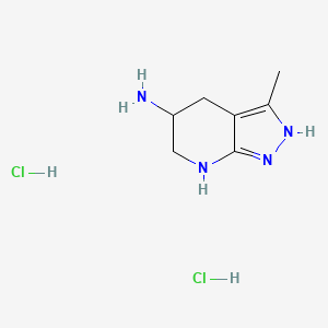 3-methyl-1H,4H,5H,6H,7H-pyrazolo[3,4-b]pyridin-5-amine dihydrochloride