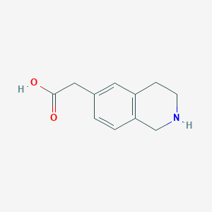 molecular formula C11H13NO2 B13493331 2-(1,2,3,4-Tetrahydroisoquinolin-6-yl)acetic acid 