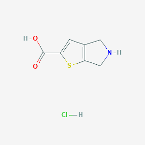 molecular formula C7H8ClNO2S B13493335 4H,5H,6H-thieno[2,3-c]pyrrole-2-carboxylic acid hydrochloride 