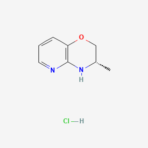 molecular formula C8H11ClN2O B13493348 (3S)-3-methyl-2H,3H,4H-pyrido[3,2-b][1,4]oxazine hydrochloride 